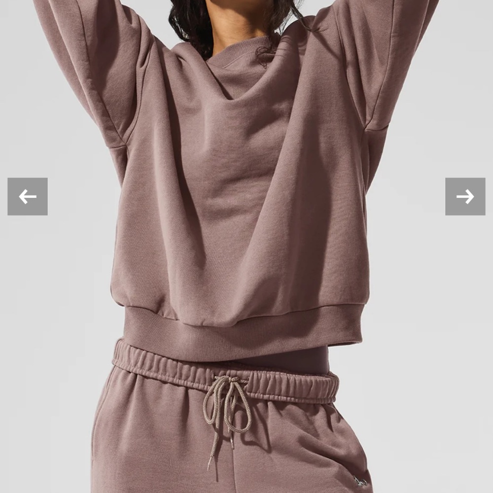 Alo Yoga *like new* Accolade Mushroom Matching Set Sweatshirt Sweatpants